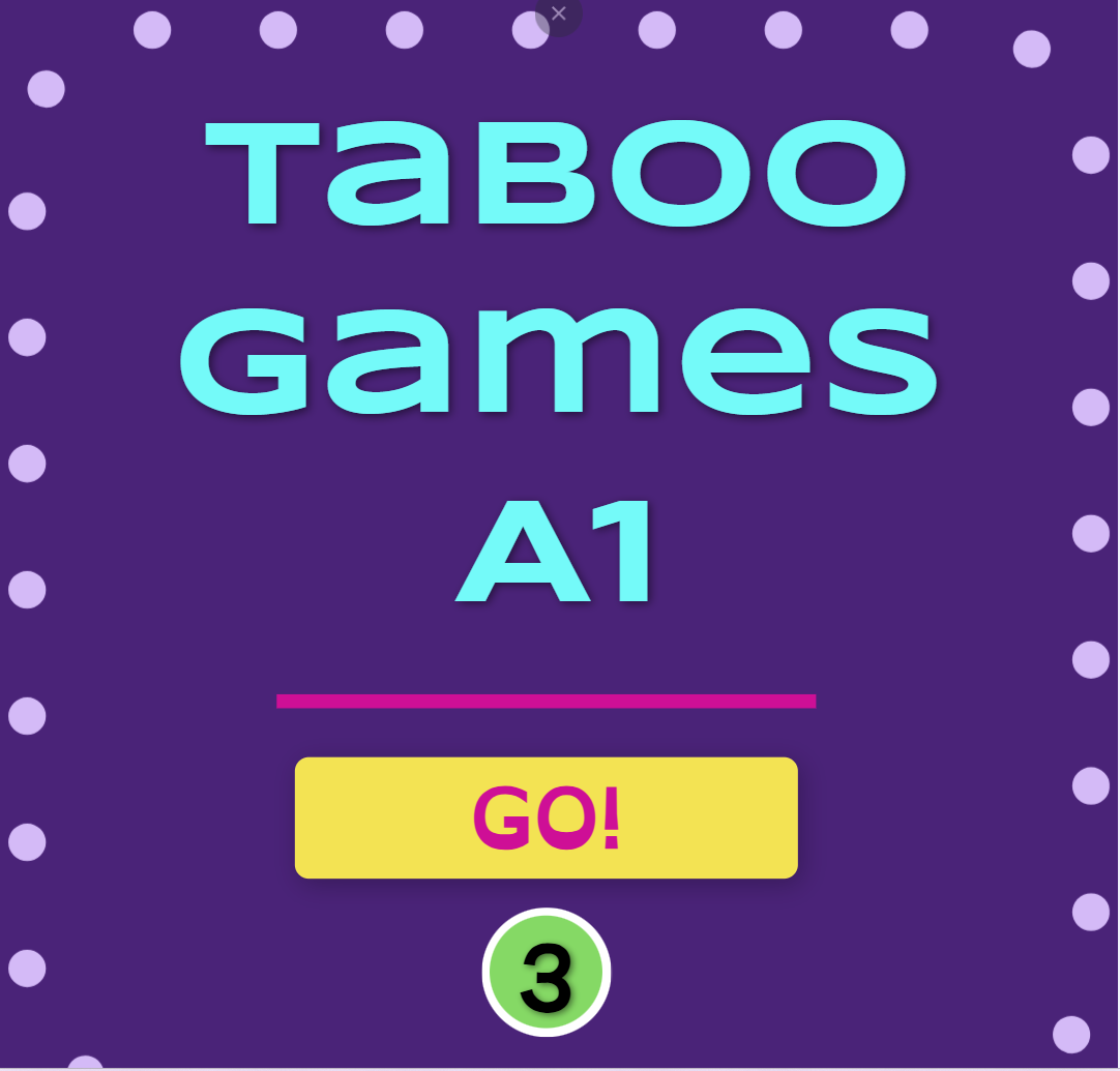 Taboo games A1 – PART 3